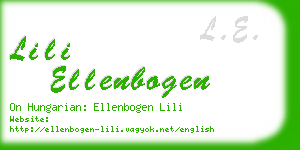lili ellenbogen business card